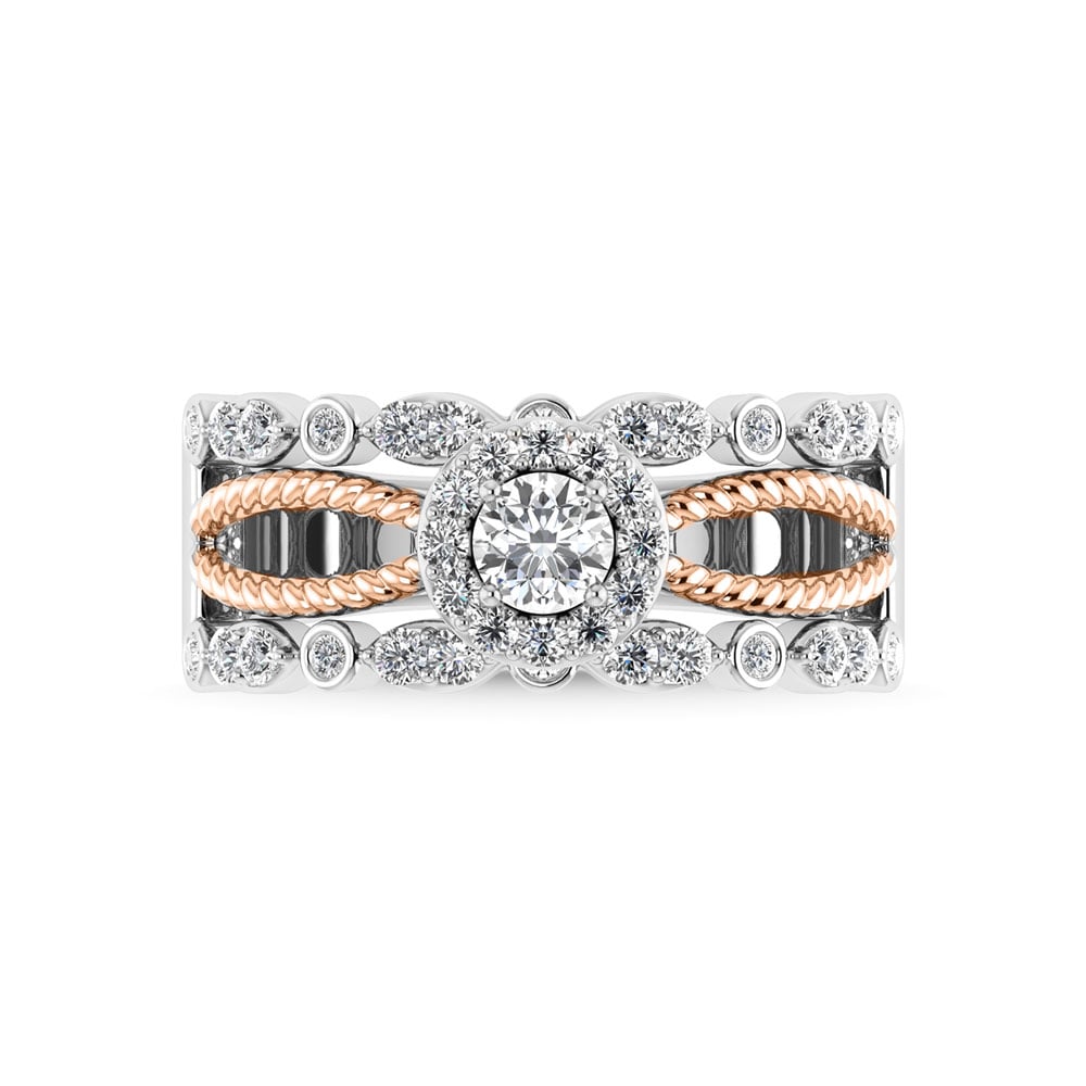 14K White Gold 3/4 Ct.Tw. Diamond Engagement Ring