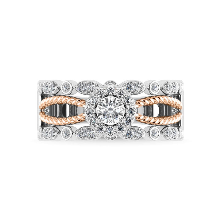 14K White Gold 3/4 Ct.Tw. Diamond Engagement Ring