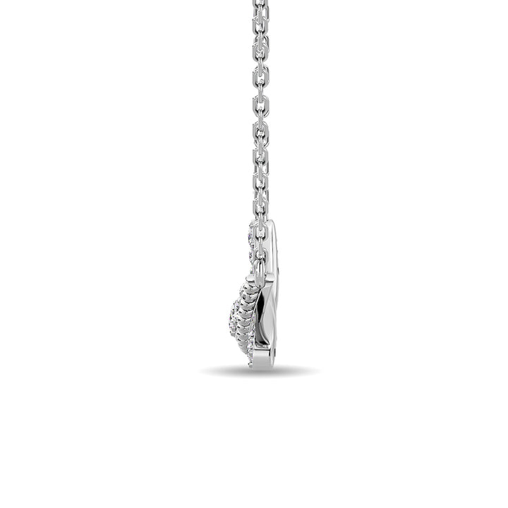 Diamond Round Cut  Fashion Necklace 1/6 Ct.tw in 10K White Gold