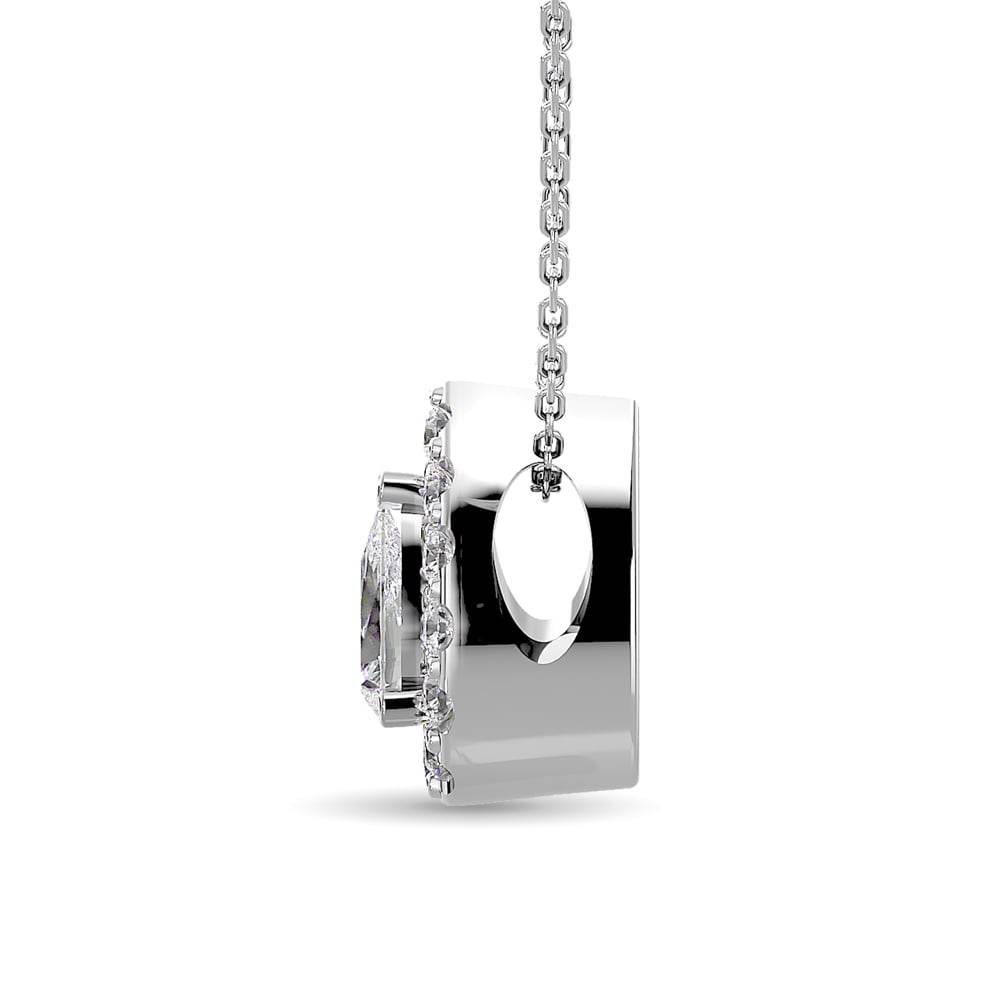 Diamond Round Cut Fashion Pendant 1/4 Ct.tw in 14K White Gold