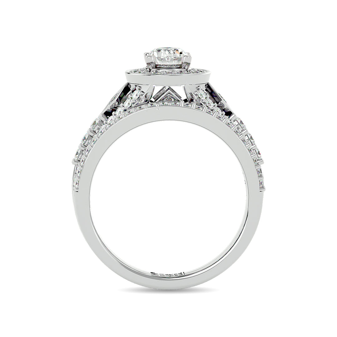 Diamond 1 1/4 Ct.Tw. Oval Shape Bridal Ring in 14K White Gold