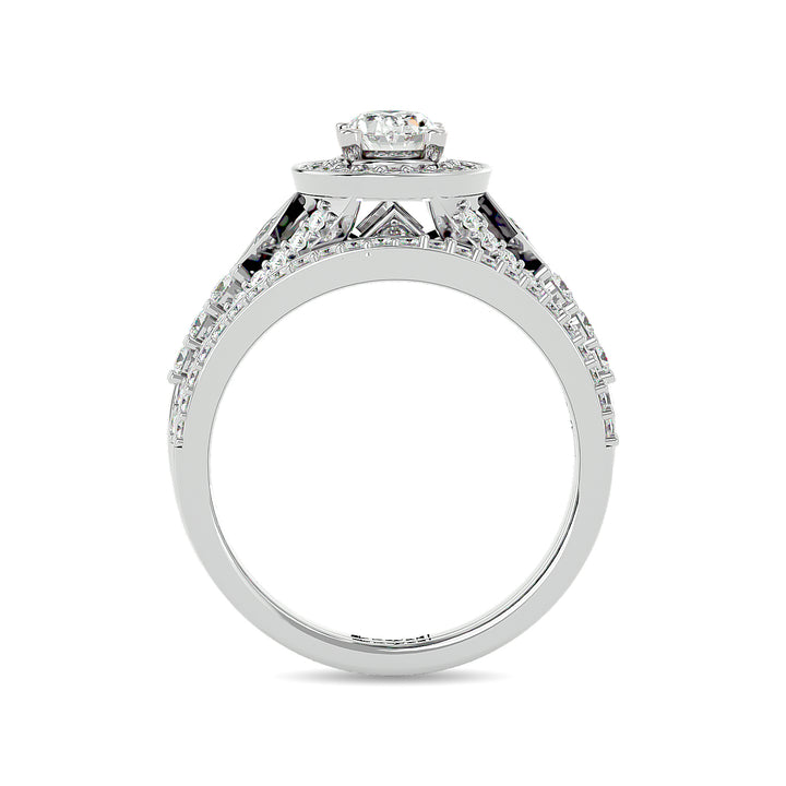 Diamond 1 1/4 Ct.Tw. Oval Shape Bridal Ring in 14K White Gold