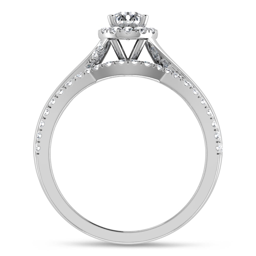 Diamond 5/8 Ct.Tw. Pear Cut Bridal Ring in 14K White Gold