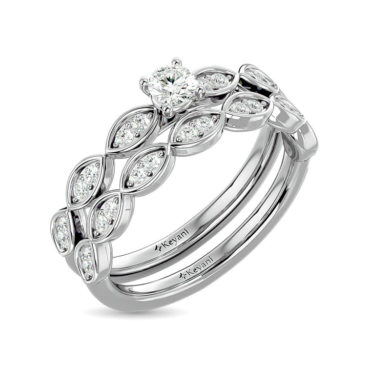 Diamond 1 Ct.Tw. Bridal Ring in 14K White Gold