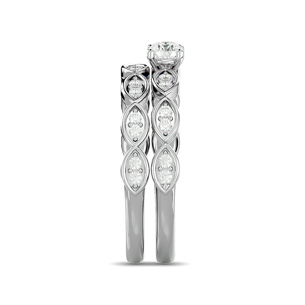 Diamond 1 Ct.Tw. Bridal Ring in 14K White Gold