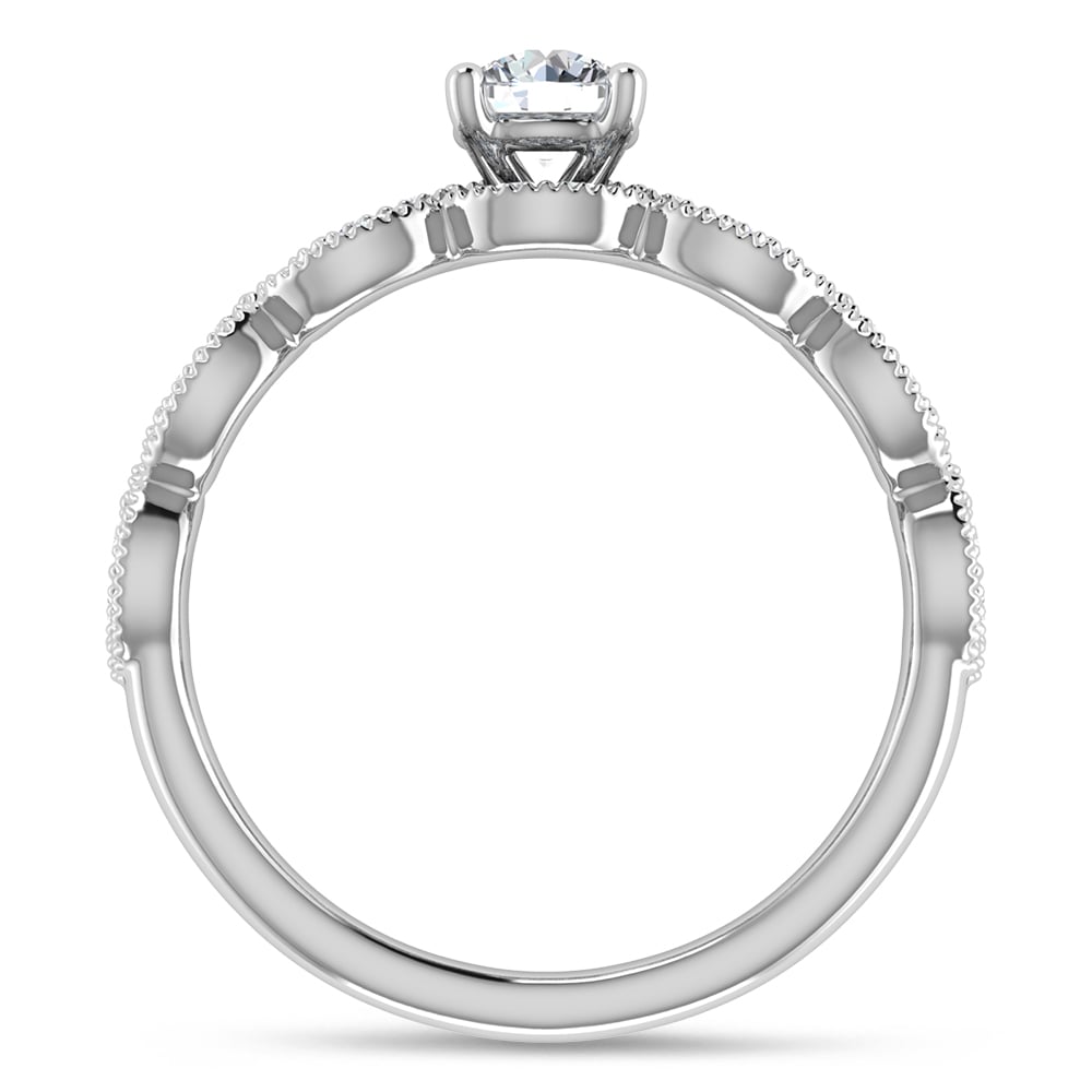 Diamond 1/2 Ct.Tw. Round Cut Bridal Ring in 14K White Gold