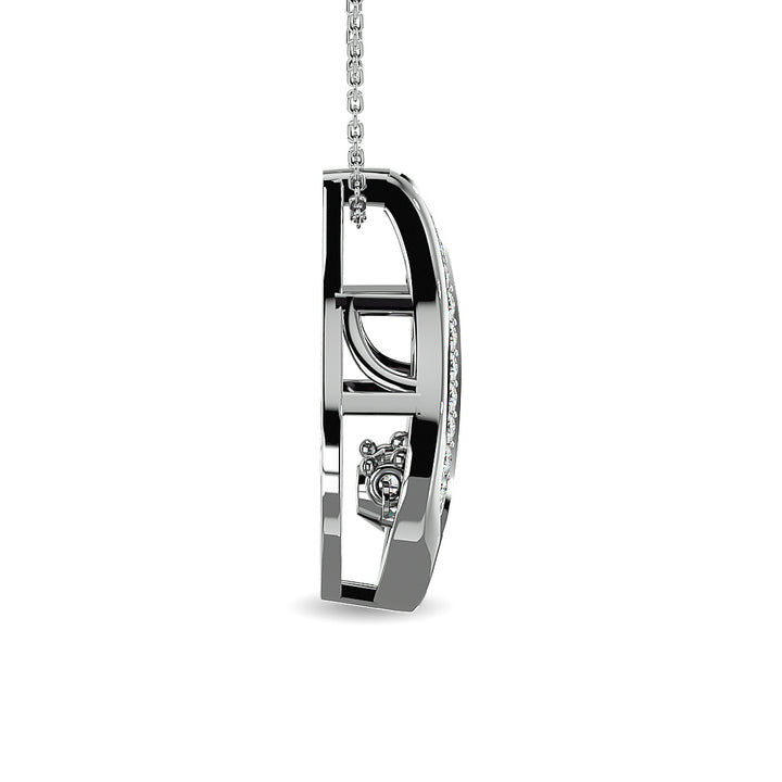 Diamond 1/8 Ct.tw Heart Pendant  in 10K White Gold