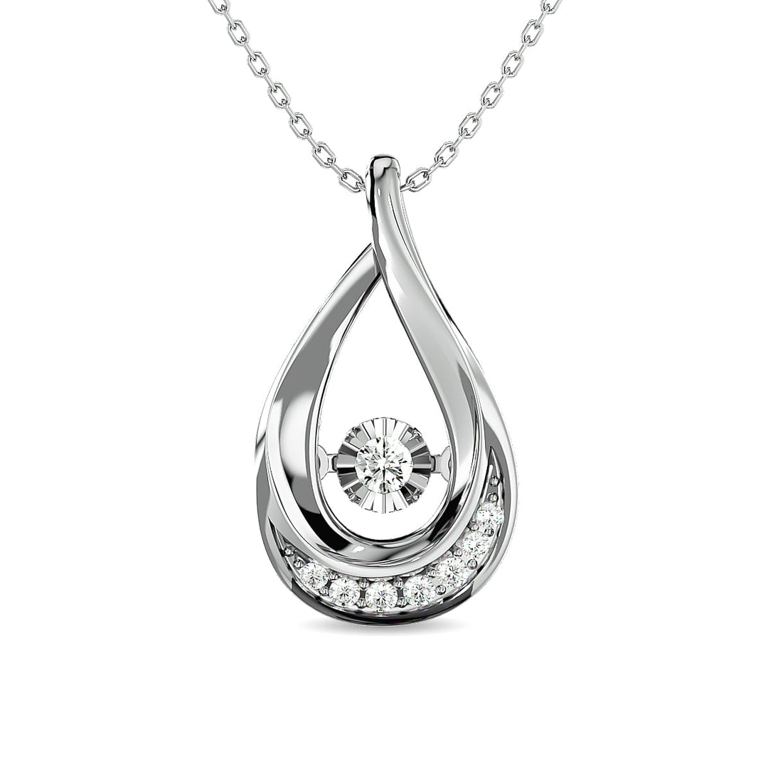 Diamond 1/10 Ct.tw Fashion Pendant  in 10K White Gold