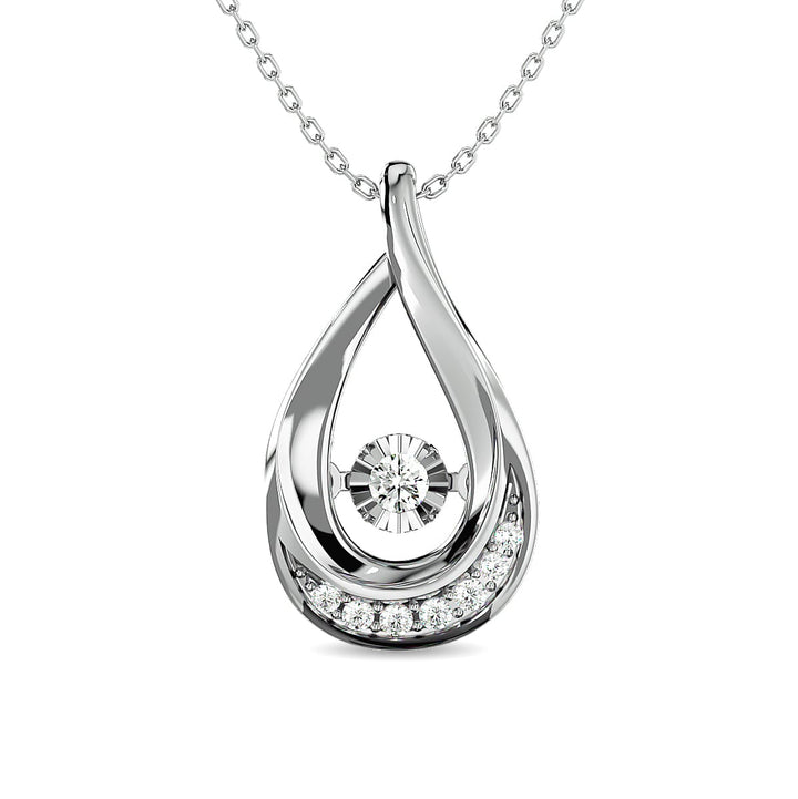 Diamond 1/10 Ct.tw Fashion Pendant  in 10K White Gold