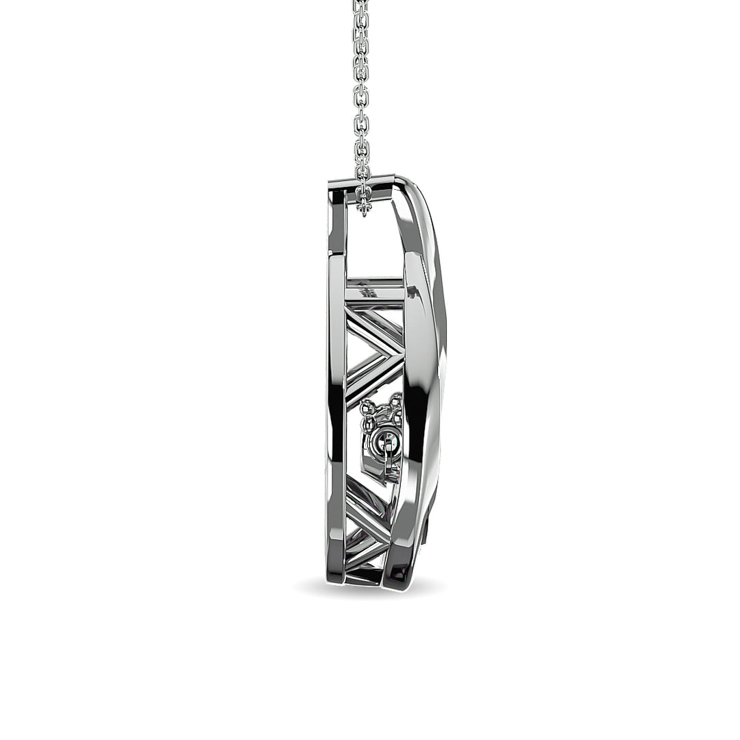 Diamond 1/10 Ct.tw Fashion Pendant  in 10K White Gold