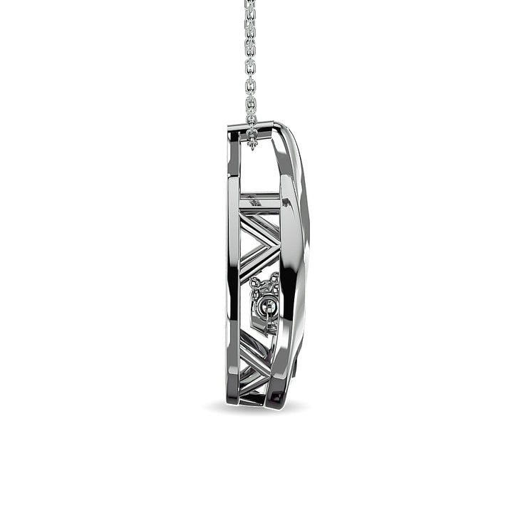 Diamond 1/10 Ct.tw Fashion Pendant  in 10K White Gold