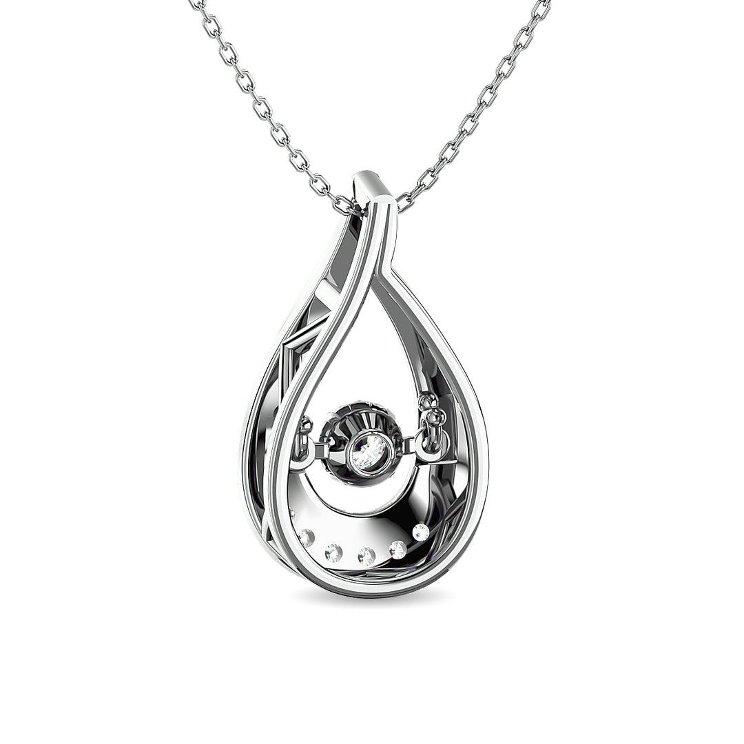 Diamond 1/10 Ct.tw Fashion Pendant  in 10K White Gold