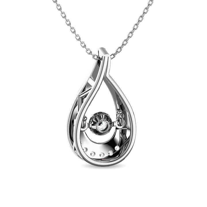 Diamond 1/10 Ct.tw Fashion Pendant  in 10K White Gold