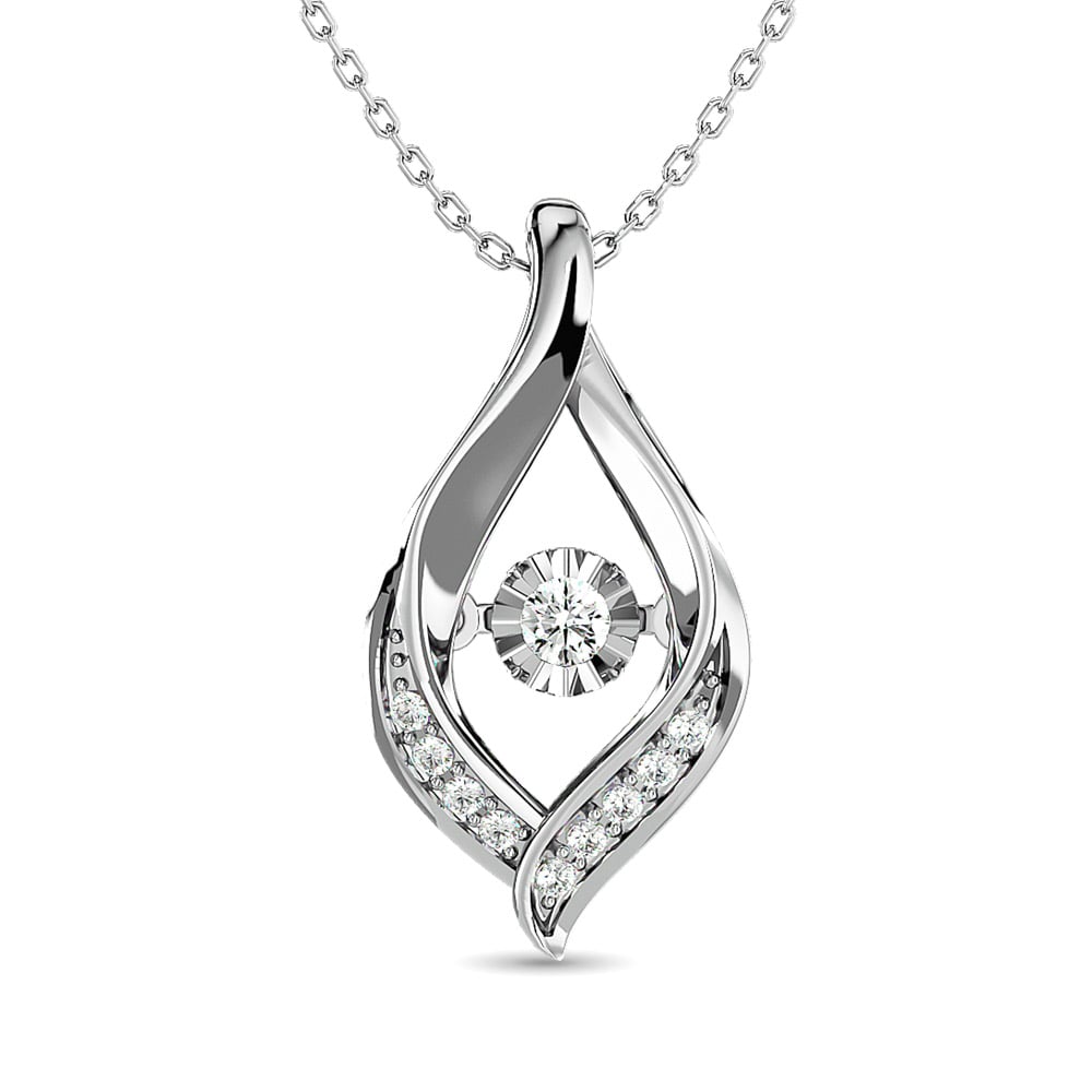 Diamond Slide Pendant 1/10 Ct.tw in 10K White Gold
