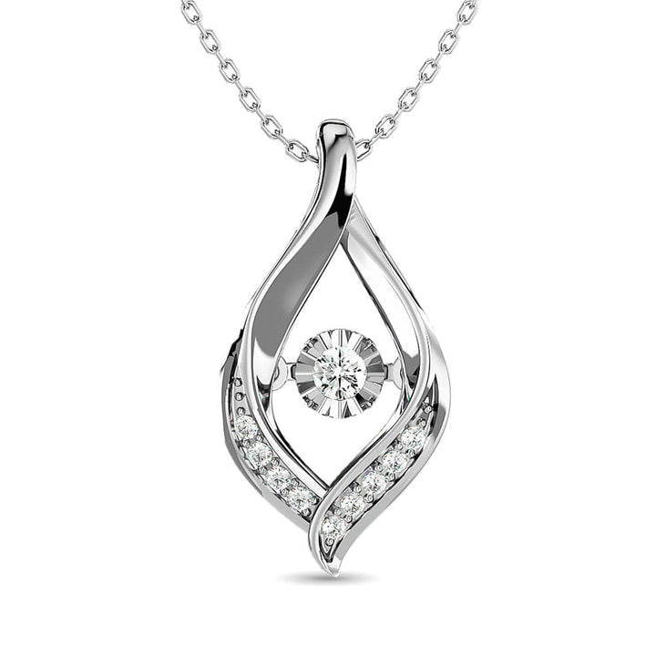 Diamond Slide Pendant 1/10 Ct.tw in 10K White Gold