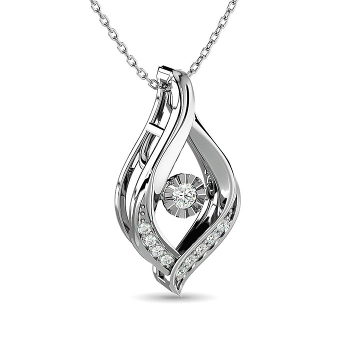 Diamond Slide Pendant 1/10 Ct.tw in 10K White Gold