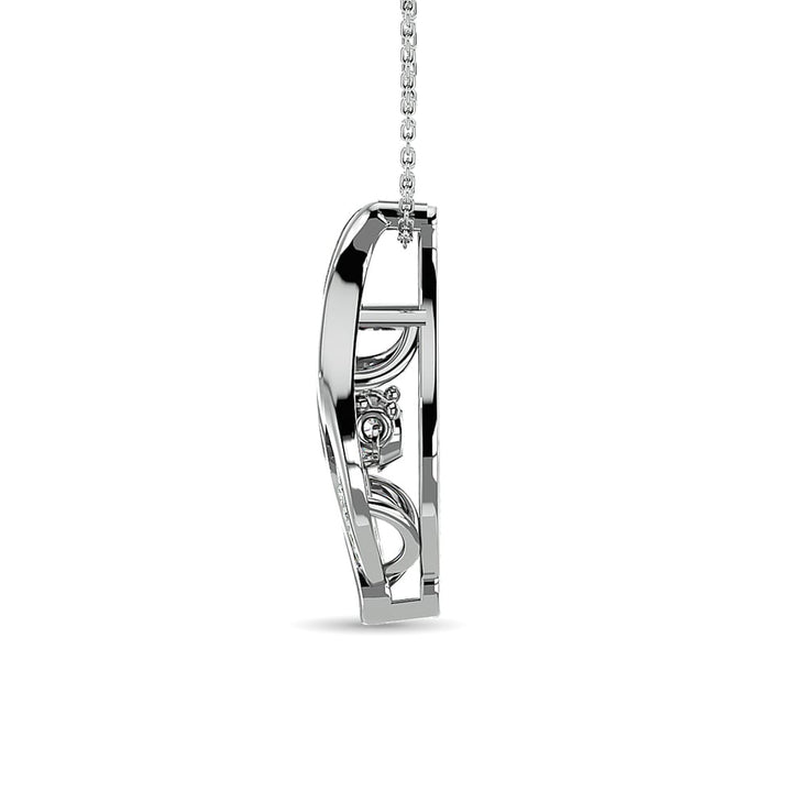 Diamond Slide Pendant 1/10 Ct.tw in 10K White Gold