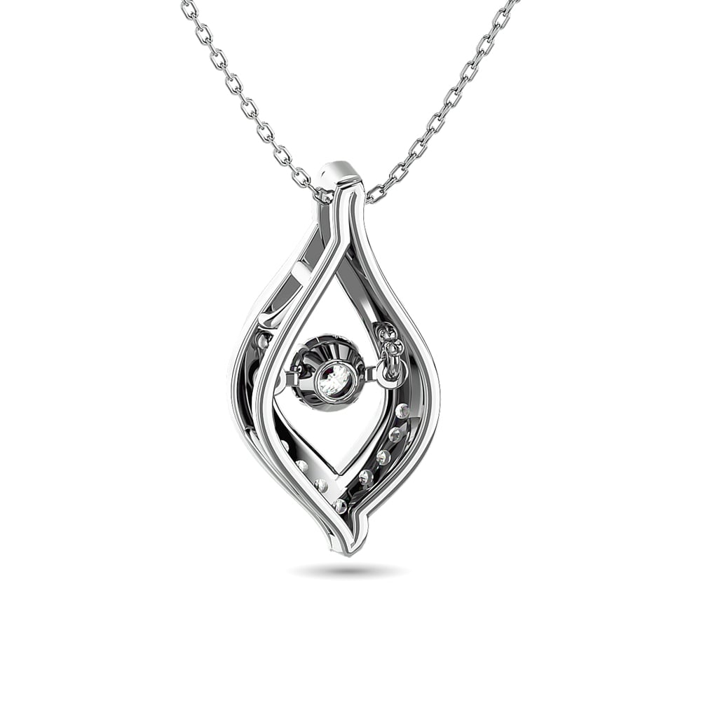 Diamond Slide Pendant 1/10 Ct.tw in 10K White Gold