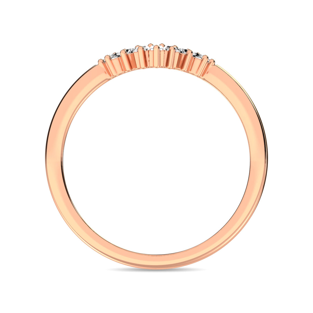 Diamond 1/6 Ct.tw Round and Baguette Fashion Ring  in 10K Rose Gold