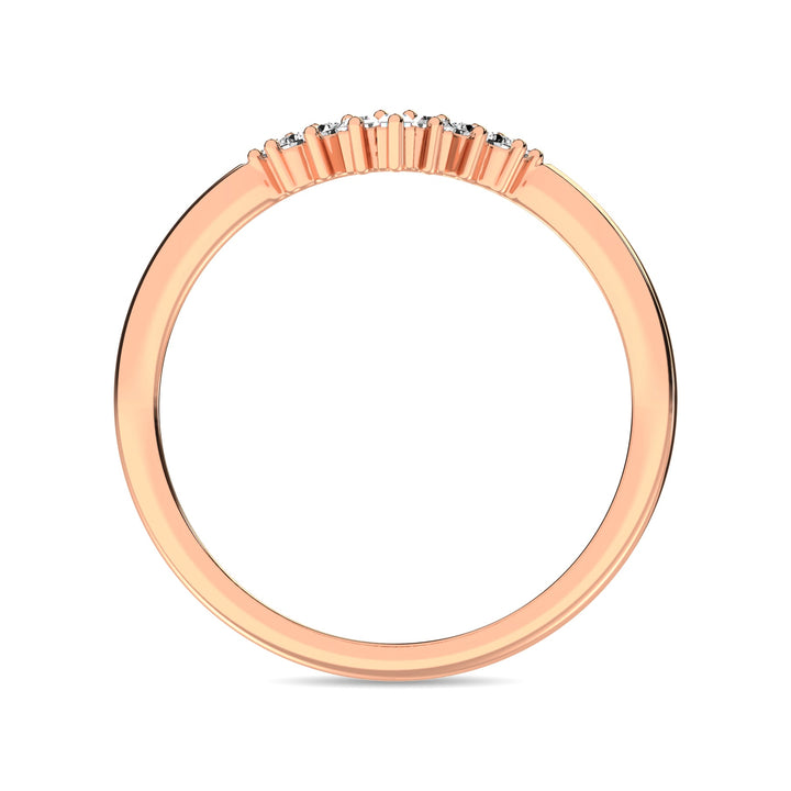 Diamond 1/6 Ct.tw Round and Baguette Fashion Ring  in 10K Rose Gold
