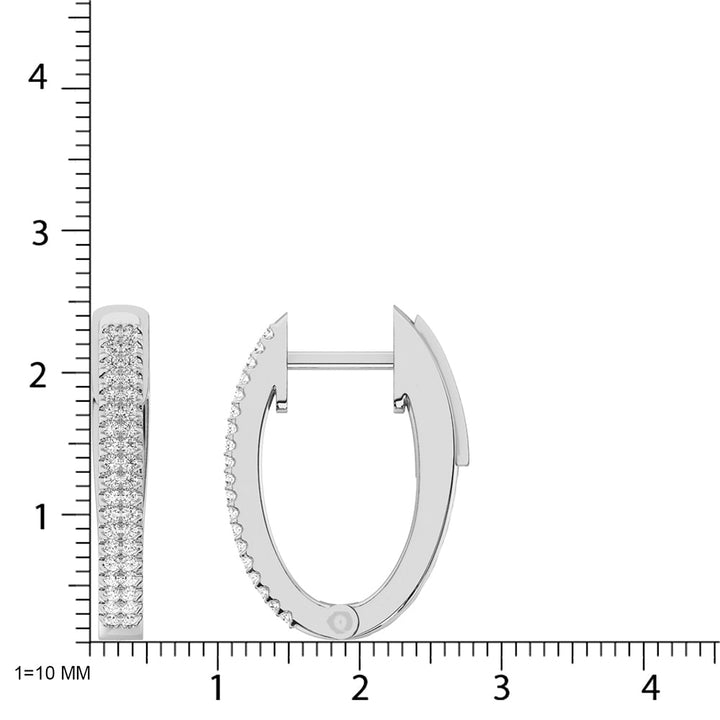 Diamond 1/4 Ct.tw Hoop Earrings in 10K White Gold