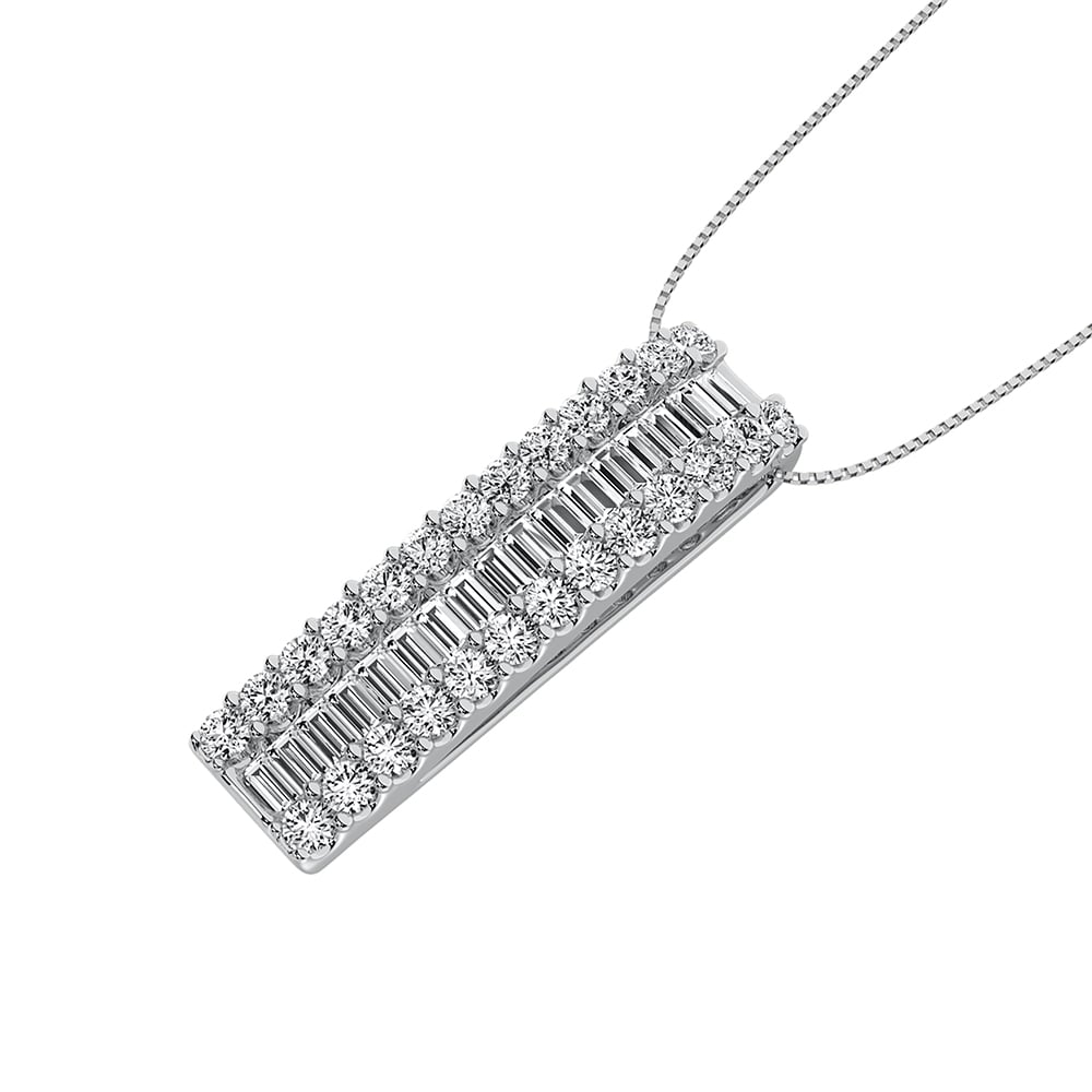 Diamond 1 Ct.Tw. Slide Pendant in 14K White Gold