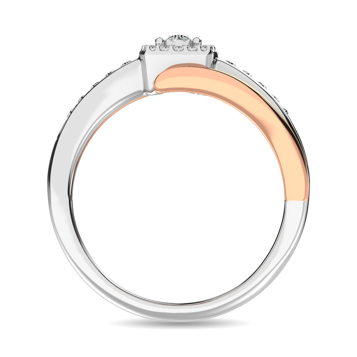 Diamond 1/6 Ct.tw Promise Ring  in 10K Rose and White Gold