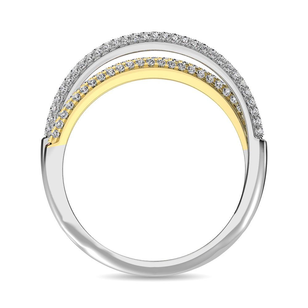 Diamond 1 Ct.tw Fashion Ring in 14K Three Tone Gold