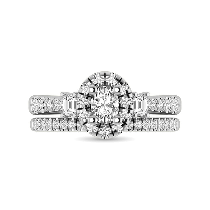 14KT White Gold 1Ct.Tw. Diamond keyani Bridal Ring
