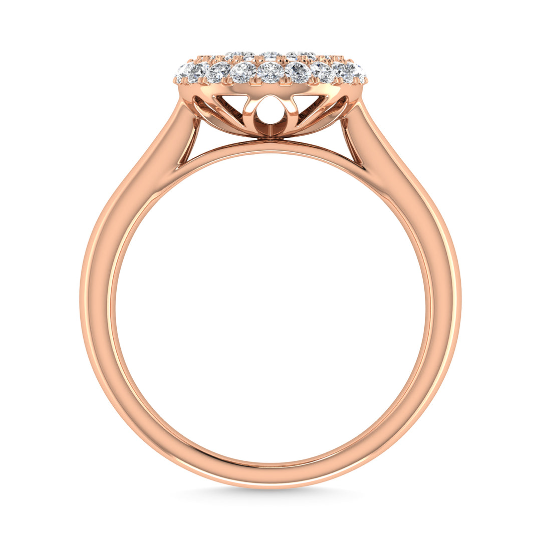 Diamond 1/2 Ct.Tw. Cluster Fashion Ring in 14K Two Tone