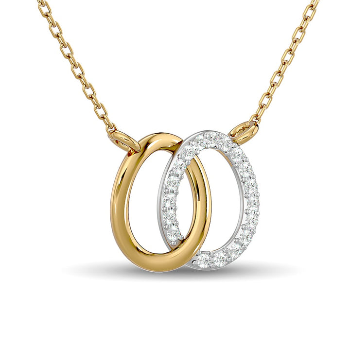 10KT WHITE GOLD 1/6CT.TW DIAMOND NECKPIECE
