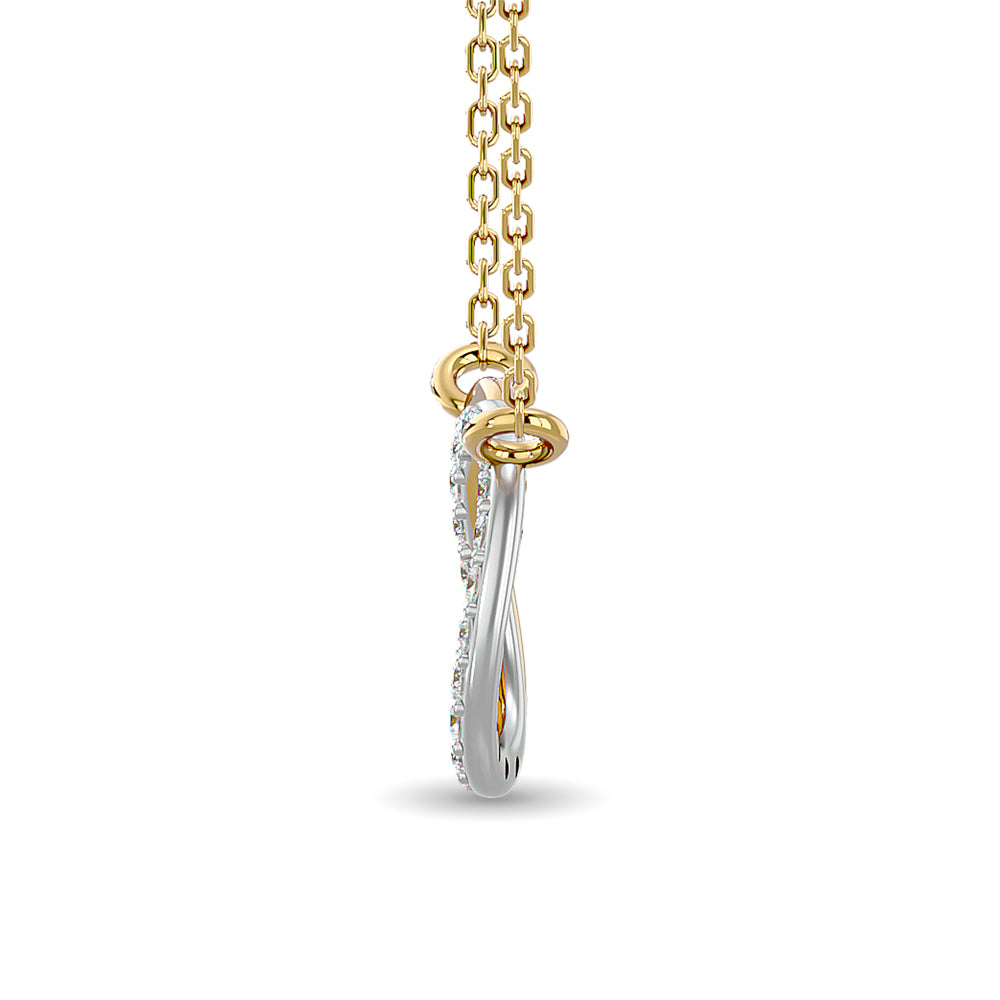 10KT WHITE GOLD 1/6CT.TW DIAMOND NECKPIECE