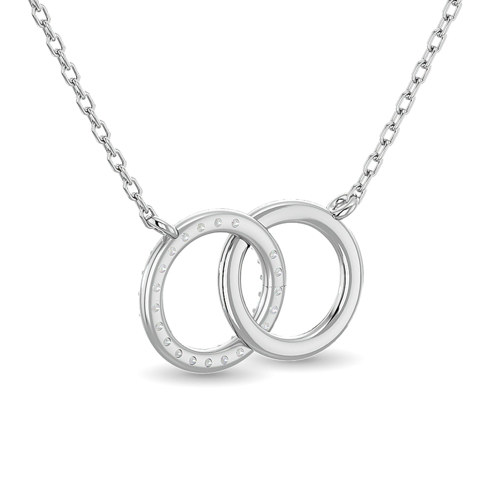 10KT WHITE GOLD 1/6CT.TW DIAMOND NECKPIECE