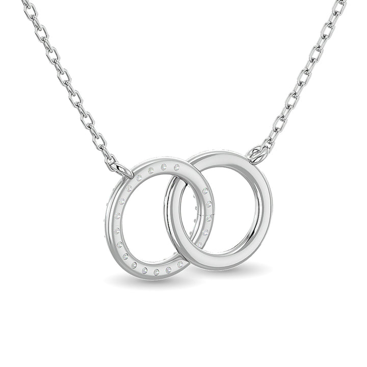 10KT WHITE GOLD 1/6CT.TW DIAMOND NECKPIECE