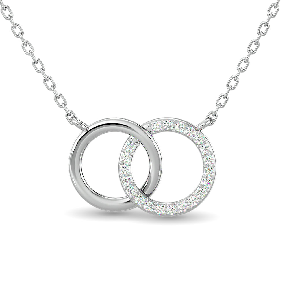 10KT WHITE GOLD 1/6CT.TW DIAMOND NECKPIECE