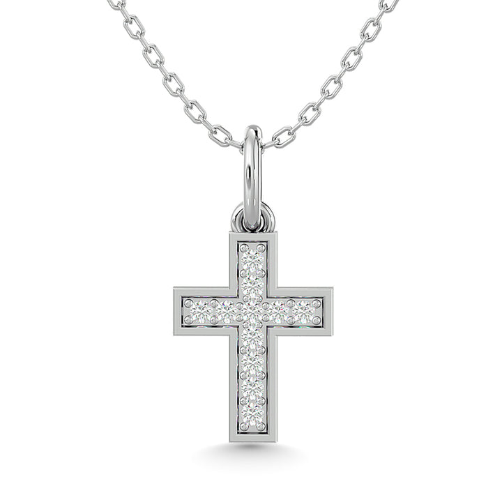 10KT WHITE GOLD 1/10CT.TW DIAMOND PENDANT