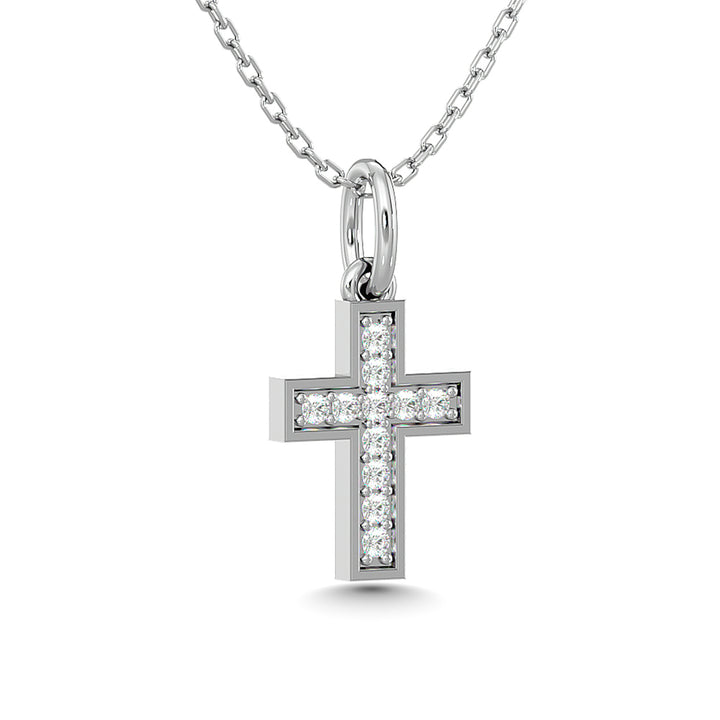 10KT WHITE GOLD 1/10CT.TW DIAMOND PENDANT