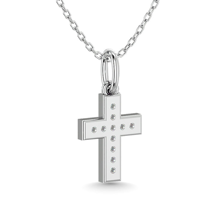 10KT WHITE GOLD 1/10CT.TW DIAMOND PENDANT