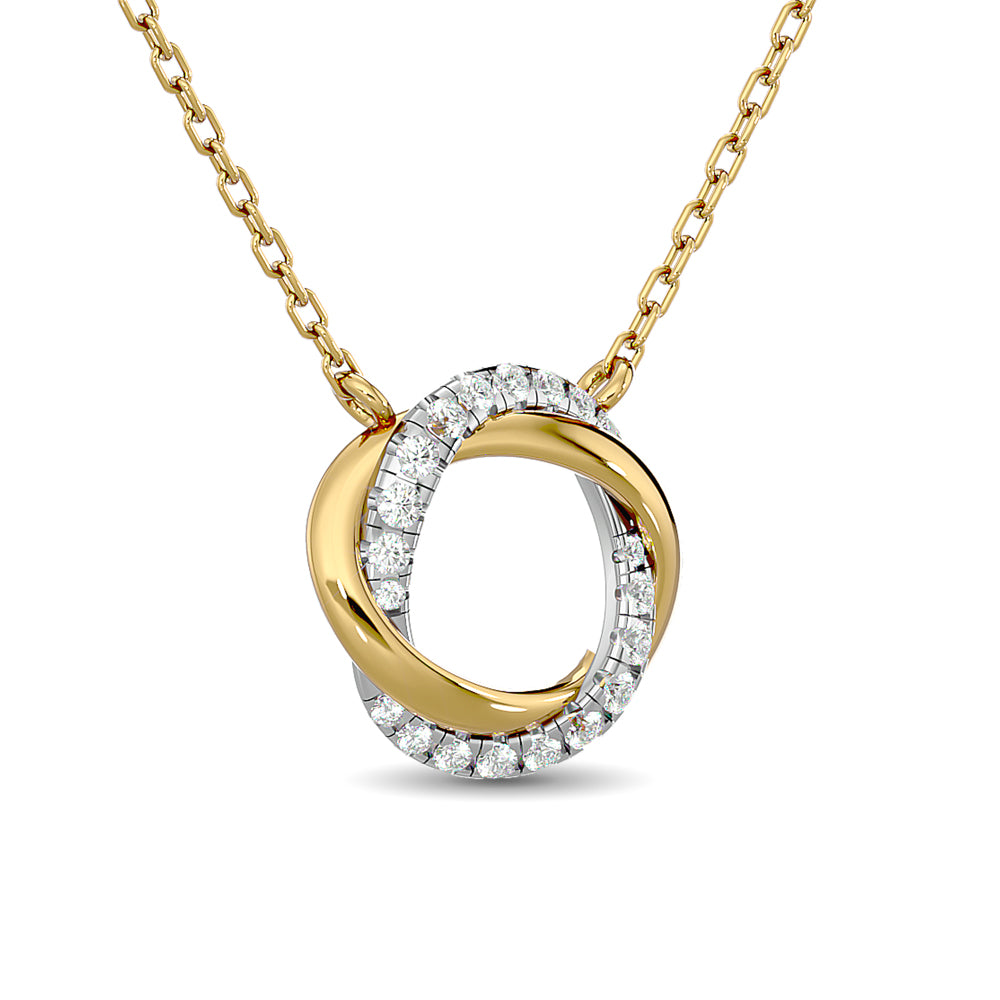 10KT WHITE GOLD 1/5CT.TW DIAMOND NECKPIECE