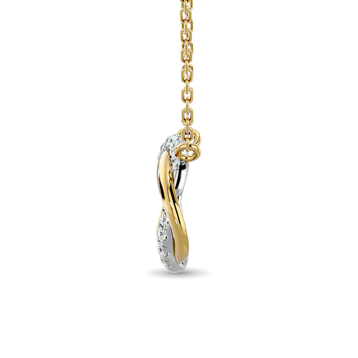 10KT WHITE GOLD 1/5CT.TW DIAMOND NECKPIECE