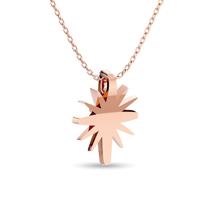 Diamond 1/8 Ct.tw Sun Necklace in 10K Rose Gold