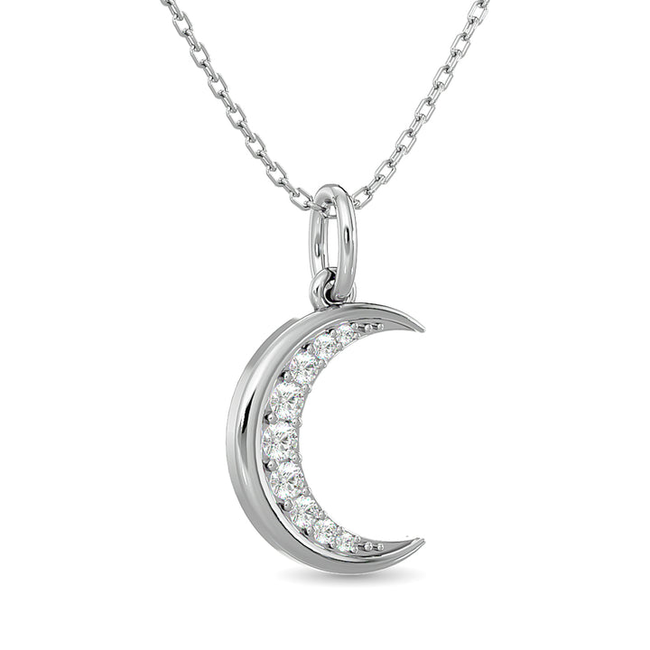 10KT WHITE GOLD 1/6CT.TW DIAMOND PENDANT