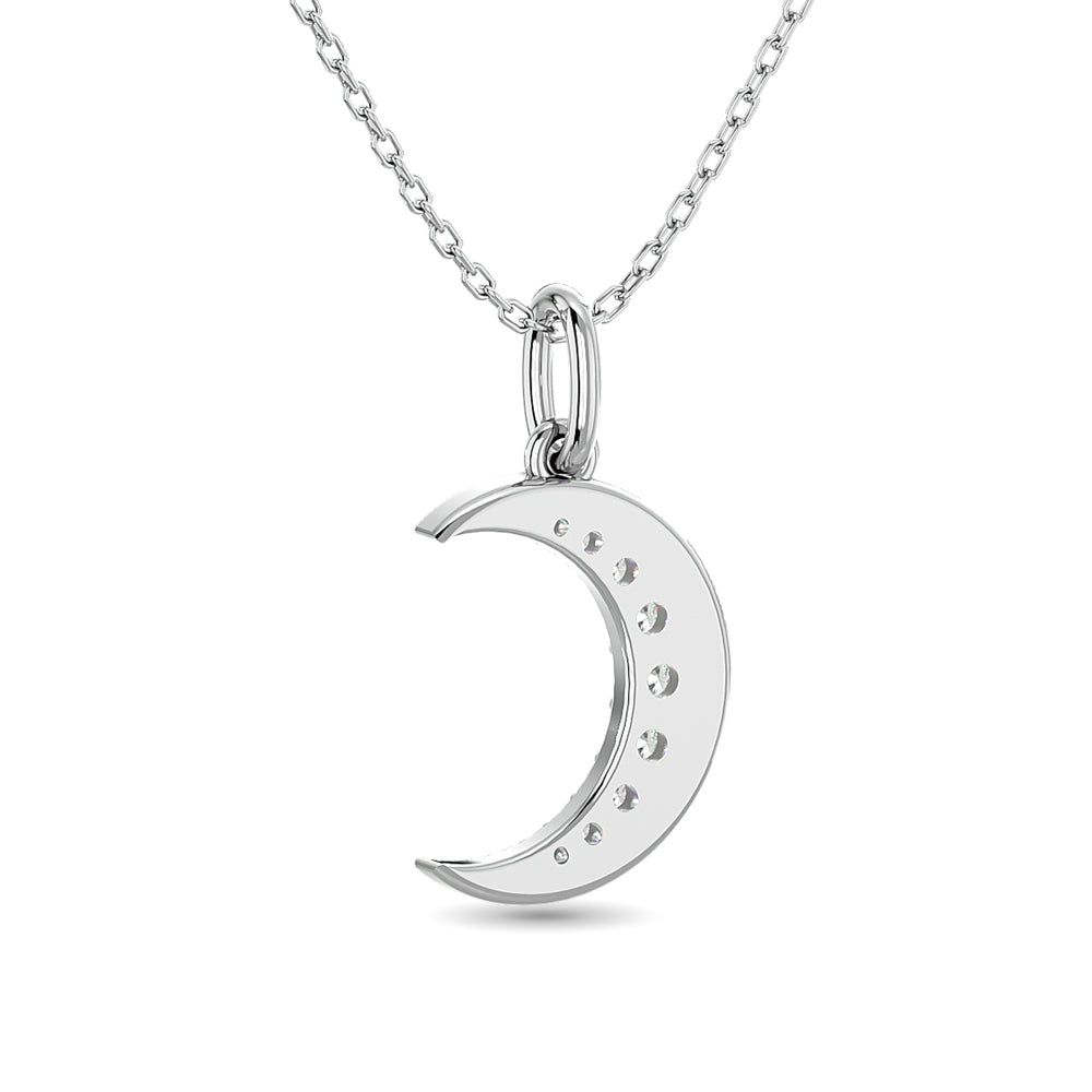 10KT WHITE GOLD 1/6CT.TW DIAMOND PENDANT