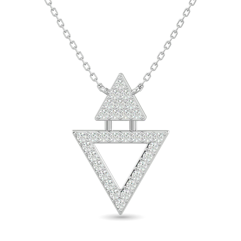 10KT WHITE GOLD 1/6CT.TW DIAMOND NECKPIECE