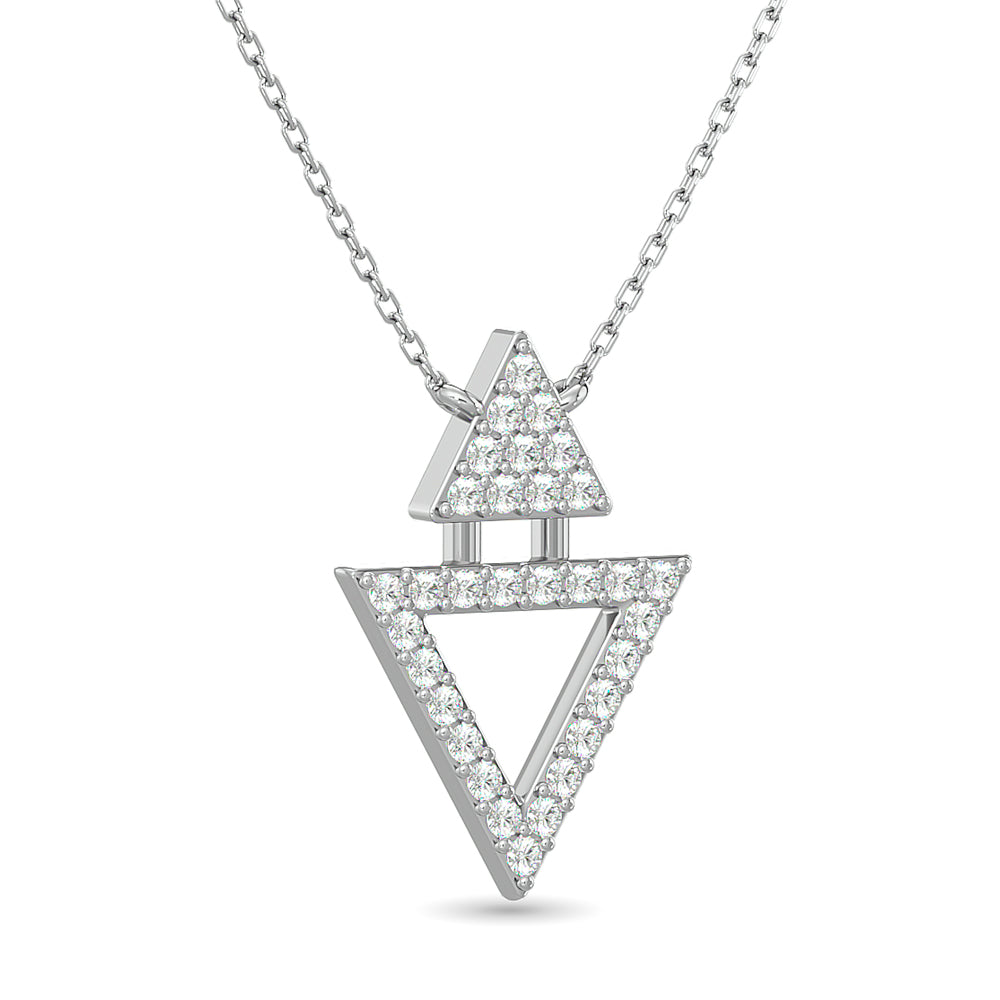 10KT WHITE GOLD 1/6CT.TW DIAMOND NECKPIECE