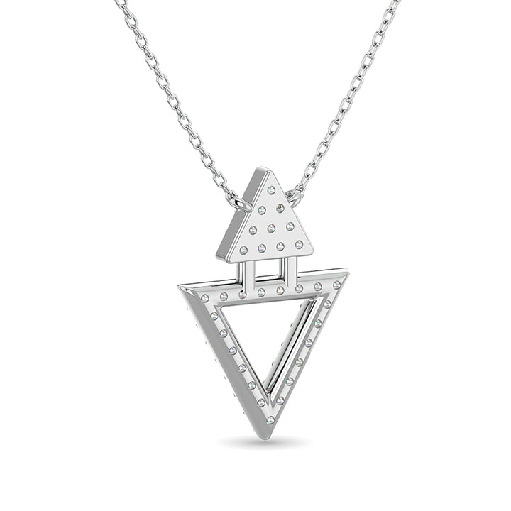10KT WHITE GOLD 1/6CT.TW DIAMOND NECKPIECE