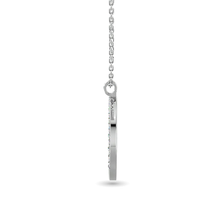 10KT WHITE GOLD 1/4CT.TW DIAMOND PENDANT