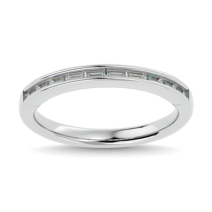 Diamond 1/2 ct tw Channel Set Straight Baguette Ladies Band in 14K White Gold