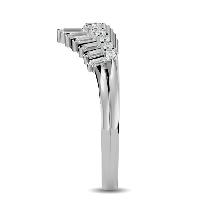 Diamond 1/3 Ct.tw Chevron Band in 10K White Gold