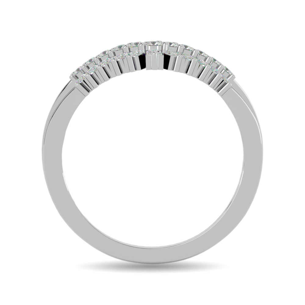 Diamond 1/3 Ct.tw Chevron Band in 10K White Gold